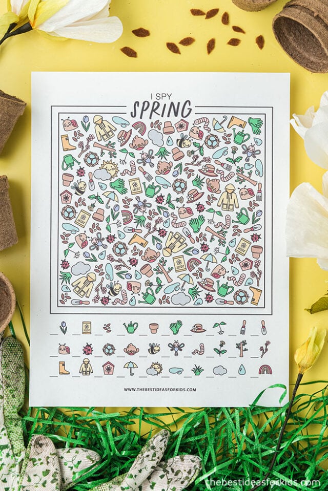 Printable I Spy Spring for Kids