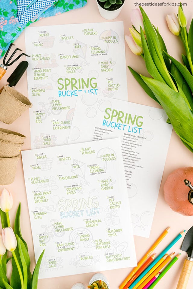 Printable Spring Bucket List