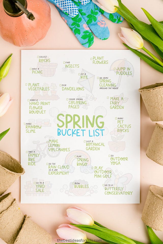 Spring Bucket List Printable