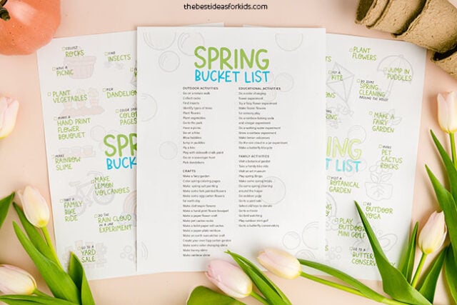 Spring Bucket List for Kids