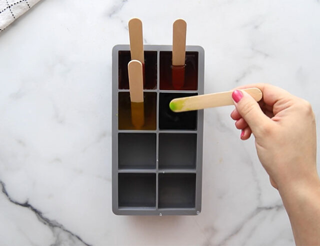 Add Popsicle Stick to Tray