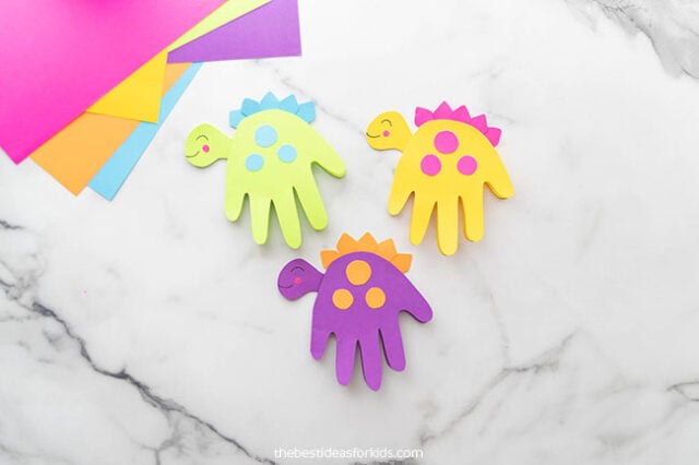 Dinosaur Handprint Craft for Kids