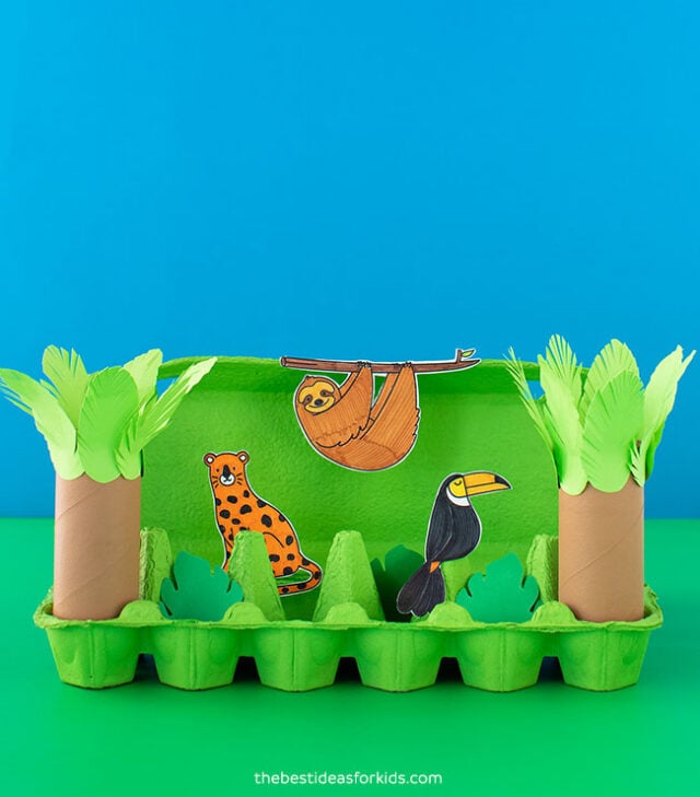 Egg Carton Jungle Craft