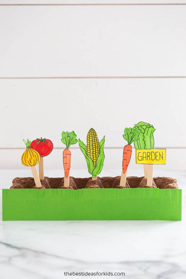 Egg Carton Vegetable Patch Craft