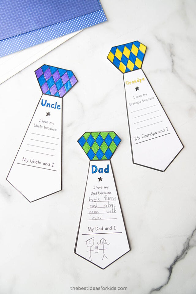 Father's Day Tie Card Printable