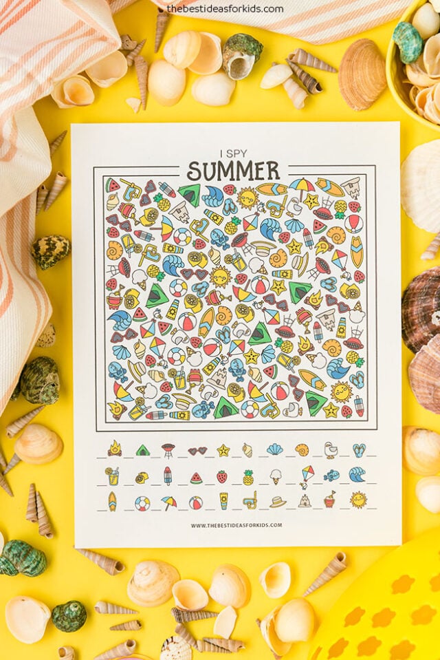 Free Printable I Spy Summer