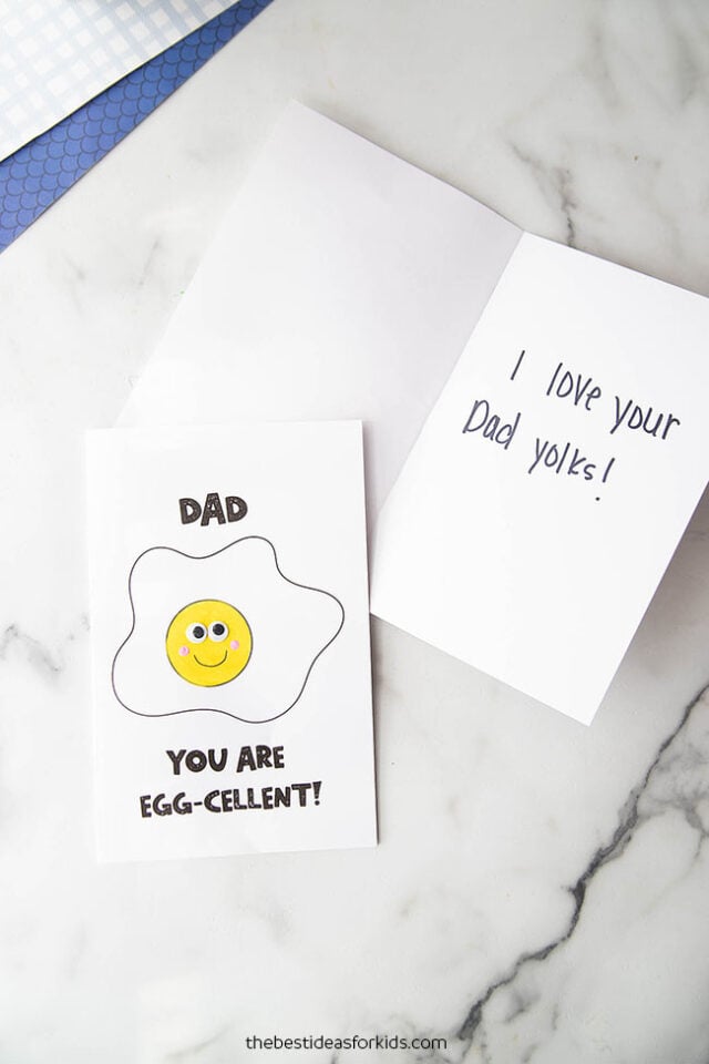 I love your dad yolks card