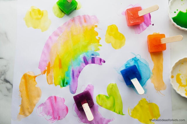 Painting with Ice Paints