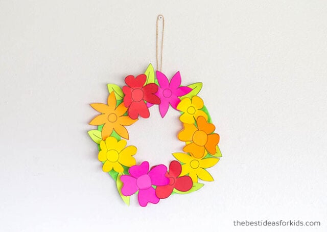 Paper Flower Spring Wreath