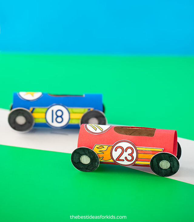 Toilet Paper Roll Car Craft for Kids