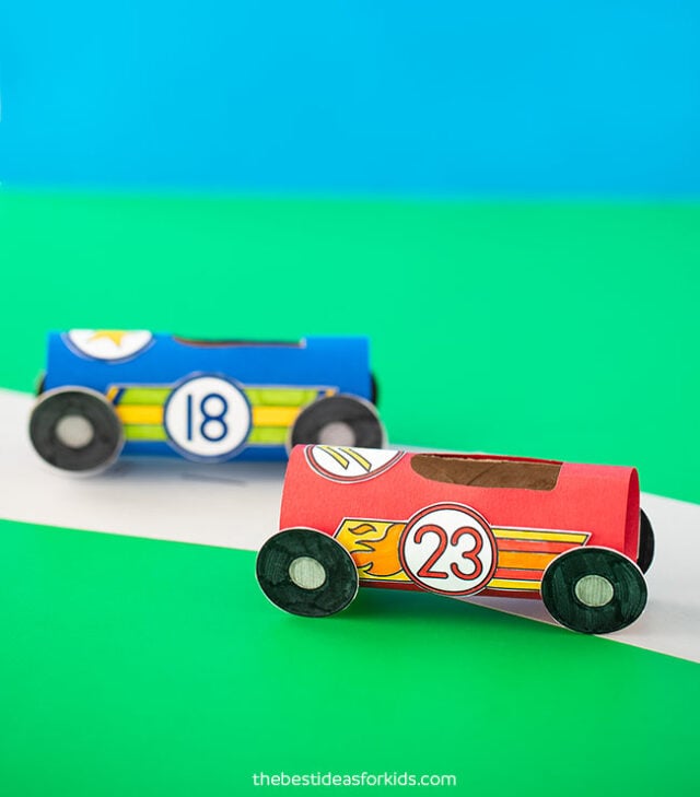 Toilet Paper Roll Car Craft for Kids