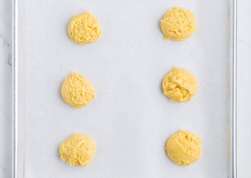 Add cookie batter to tray