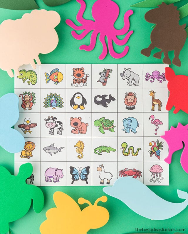 Animal Bingo Calling Cards