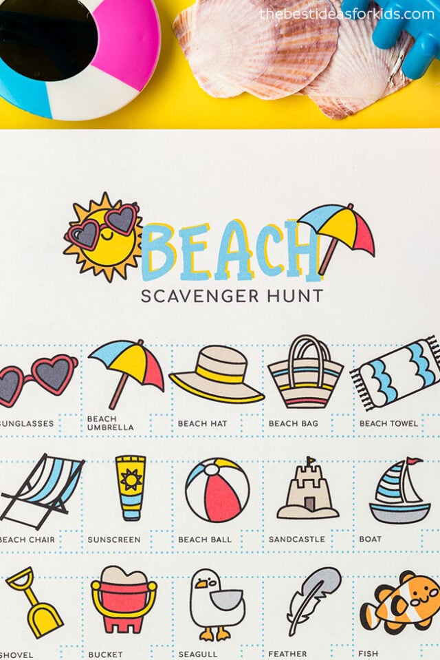 Beach Scavenger Hunt List