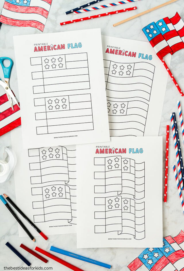 Free Printable American Flag Template