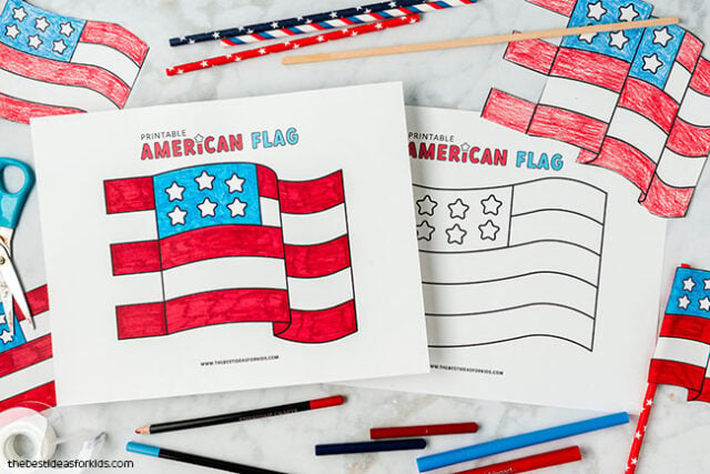 Free Printable American Flags