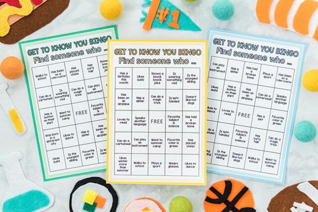 Free Printable Get to Know You Bingo Cards