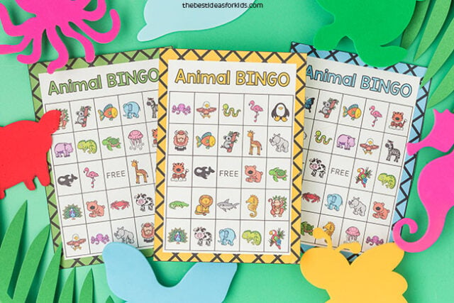 Printable Animal Bingo for Kids