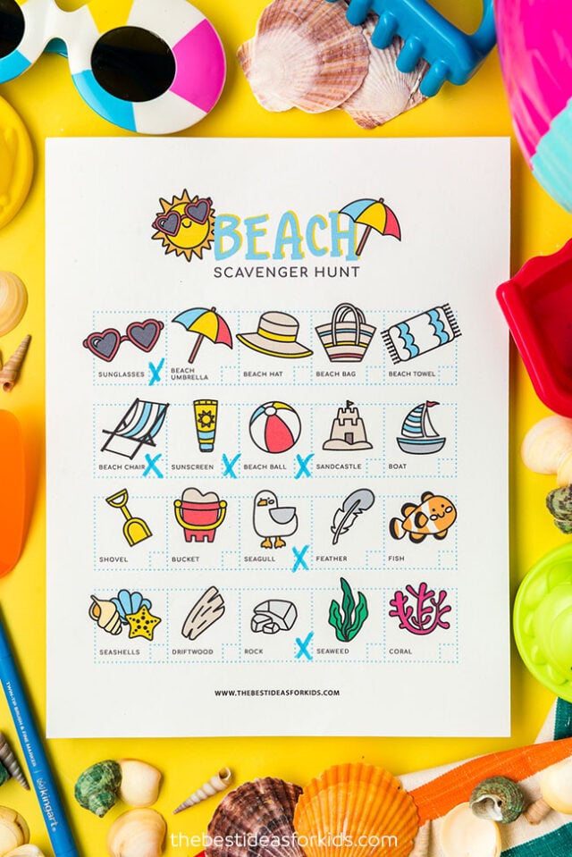 Printable Beach Scavenger Hunt