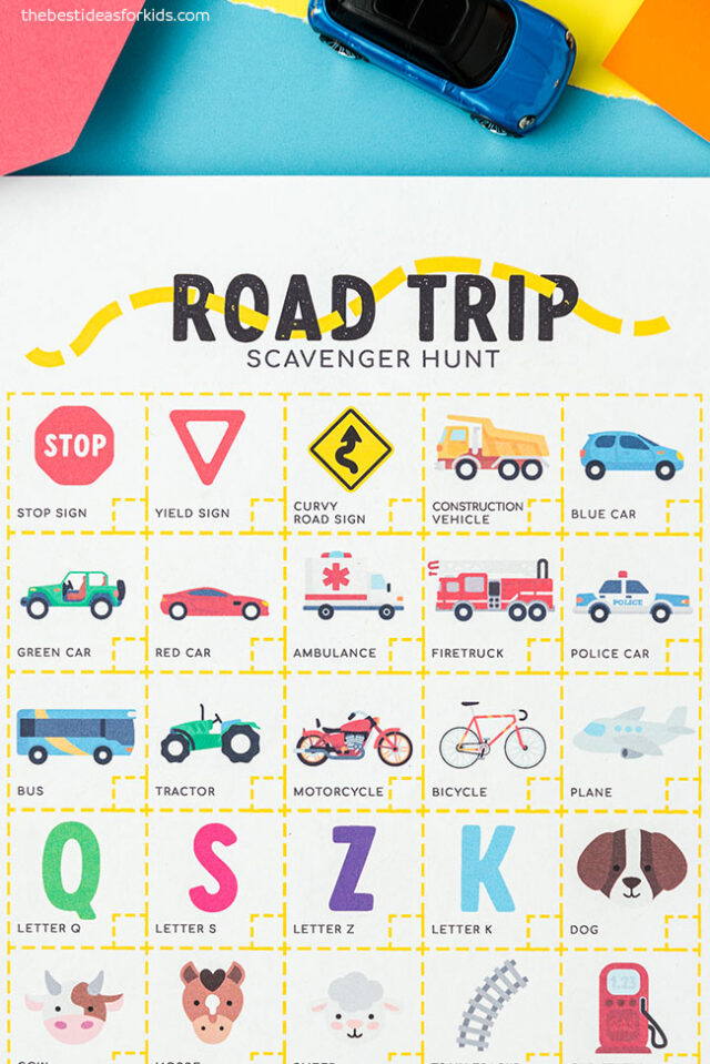 Road Trip Scavenger Hunt Free Printable