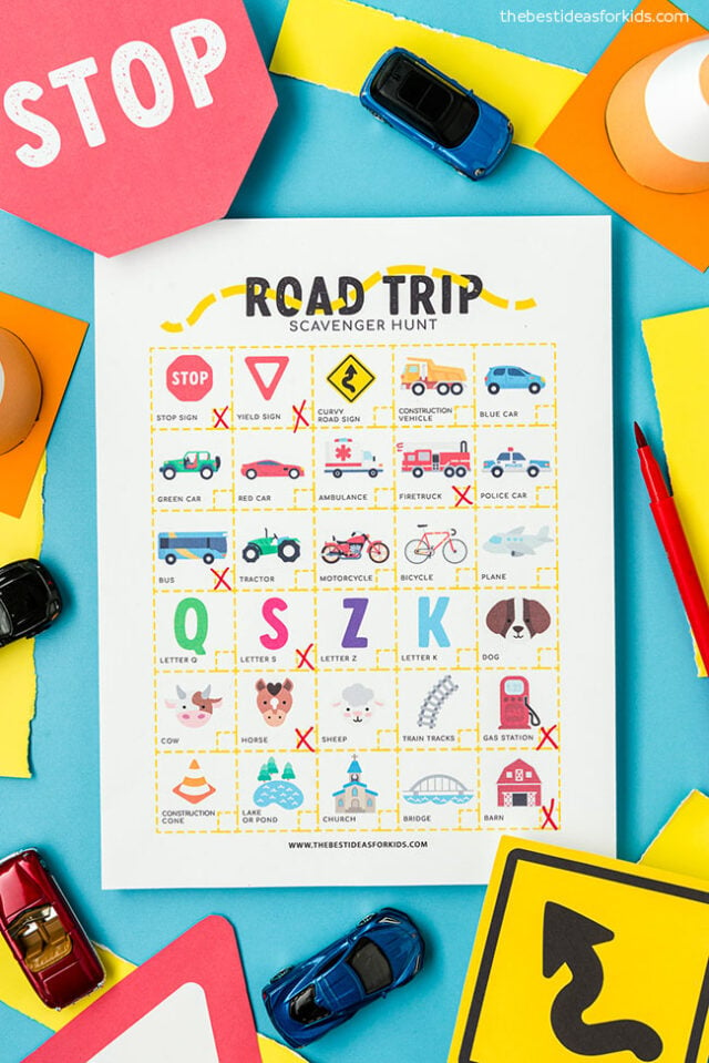 Road Trip Scavenger Hunt Printable