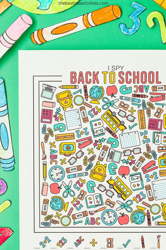 Back to School I Spy Games for Kids