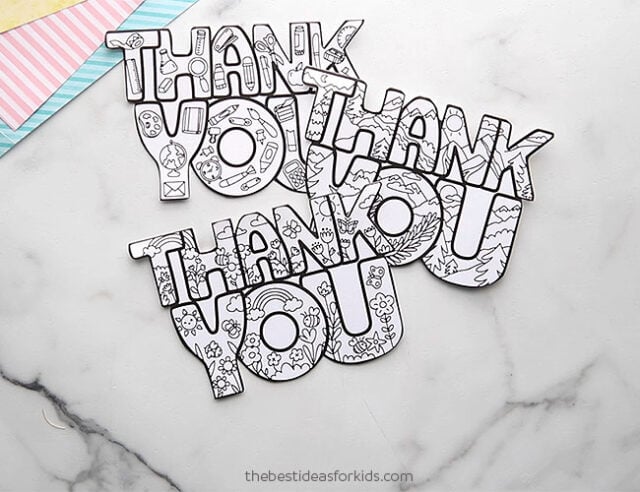 Cut out thank you cards