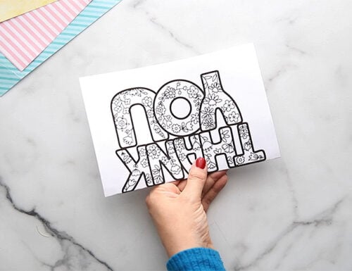 Thank You Coloring Card - The Best Ideas for Kids