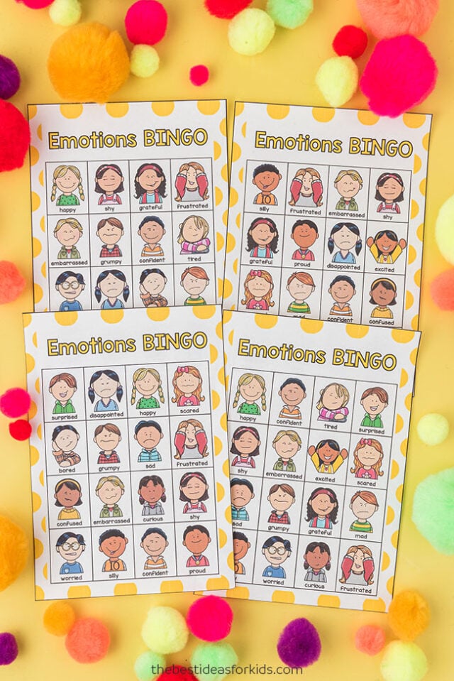 Free Printable Emotions Bingo