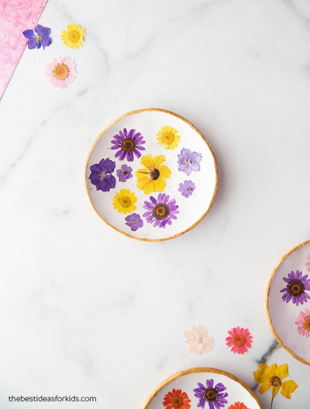 How to Make a Pressed Flower Dish