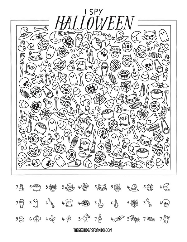 I Spy Halloween Free Printable