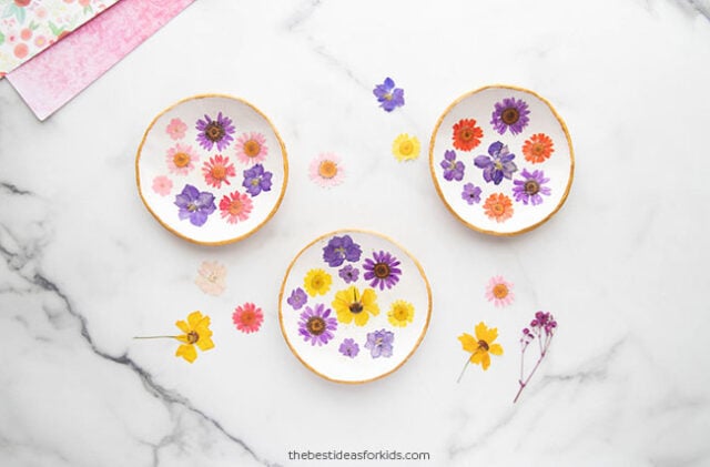 Pressed Flower Trinket Dish