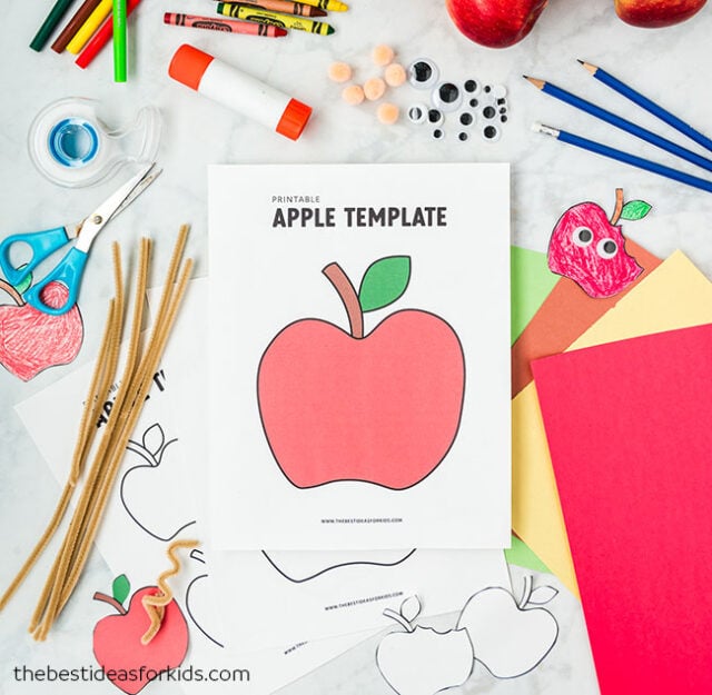Print off colored apple print out