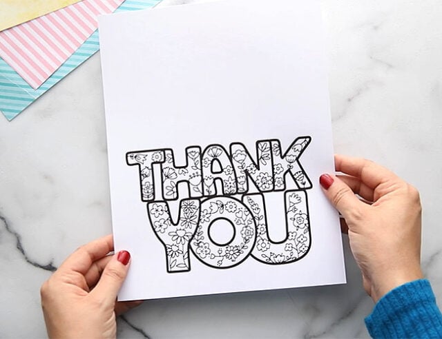 Print off thank you cards