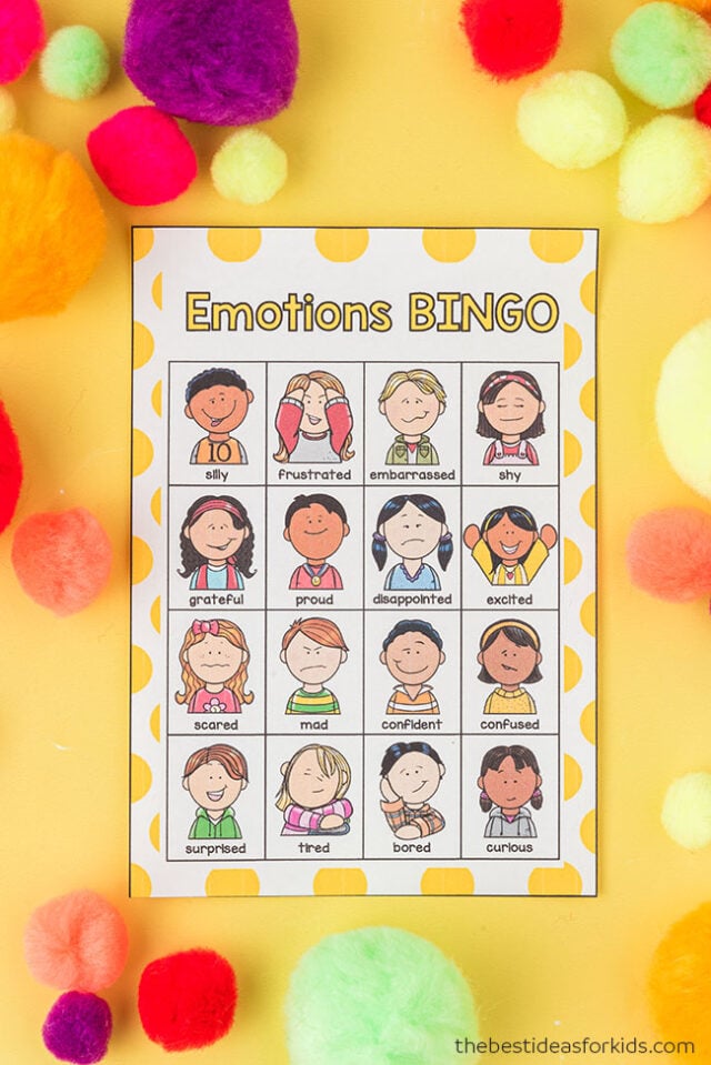 Printable Emotions Bingo