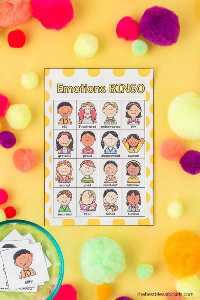 Printable Emotions Bingo for Kids