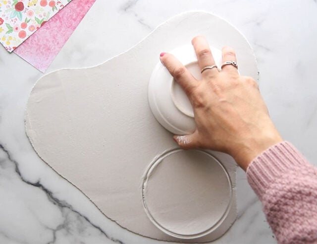 Use a bowl to make a shape