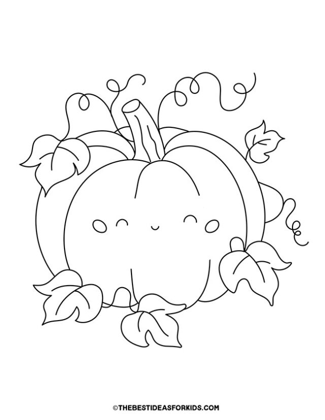 Cute Pumpkin Coloring Page