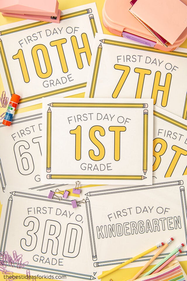 First Day of School Printables