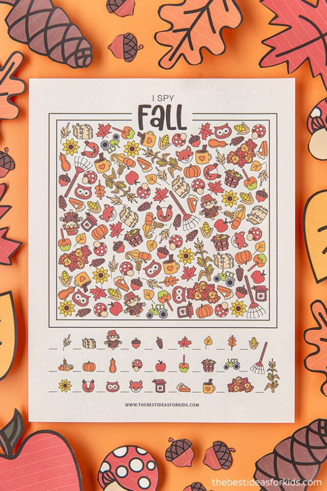 Free Printable I Spy Fall