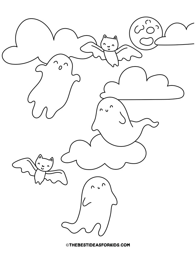 Ghost Coloring Pages (Free Printables) - The Best Ideas for Kids