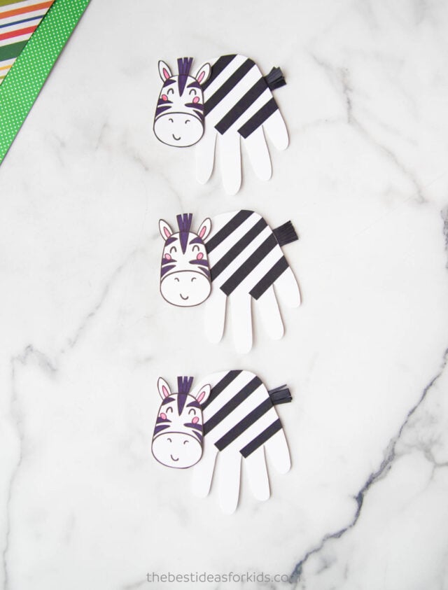 Handprint Zebra Craft