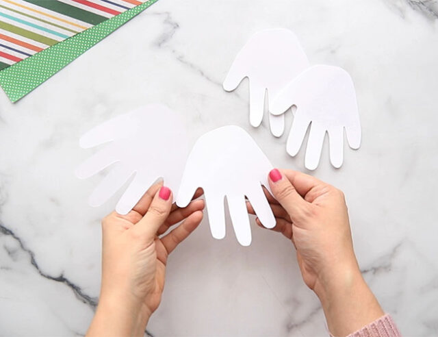 Make white handprint card