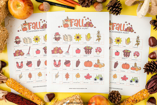 Printable Fall Scavenger Hunt for Kids