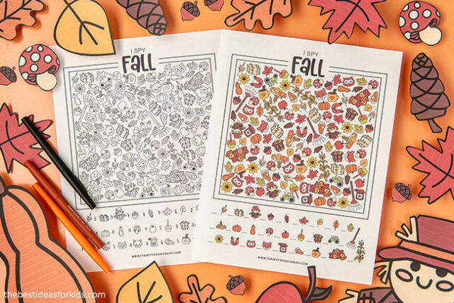 Printable I Spy Fall Sheets