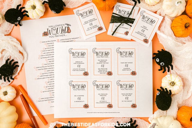 125 Halloween Would You Rather Questions {Free Printable}