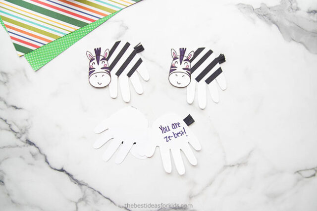 Zebra Handprint Art