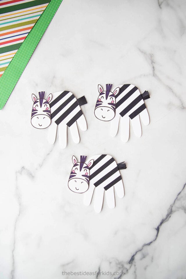 Zebra Handprint Card