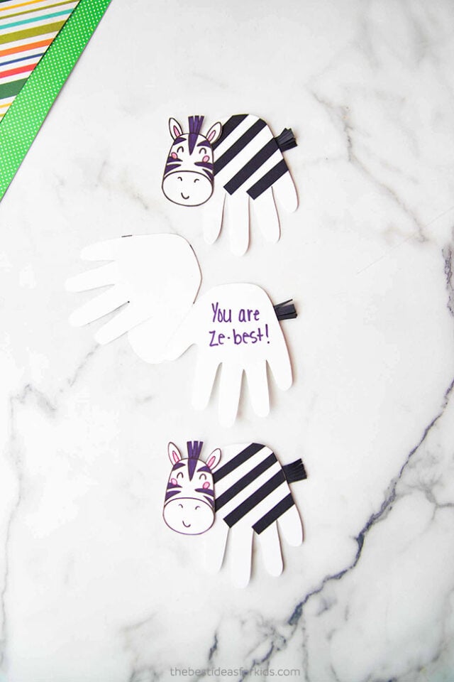 Zebra Handprint Craft