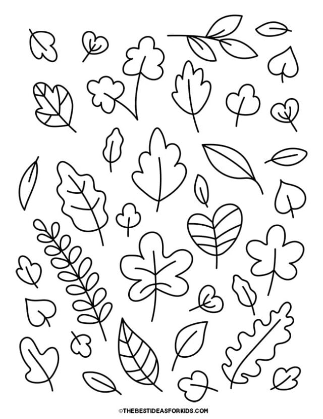 Autumn Leaves Coloring Page